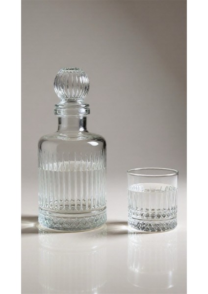 Kristal Oval Karaf-Sürahi ve 6 Parça Kristal Su-Viski Bardağı modelleri