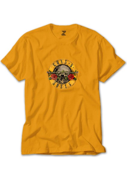 Guns N Roses Damaged Sarı Tişört Liyada