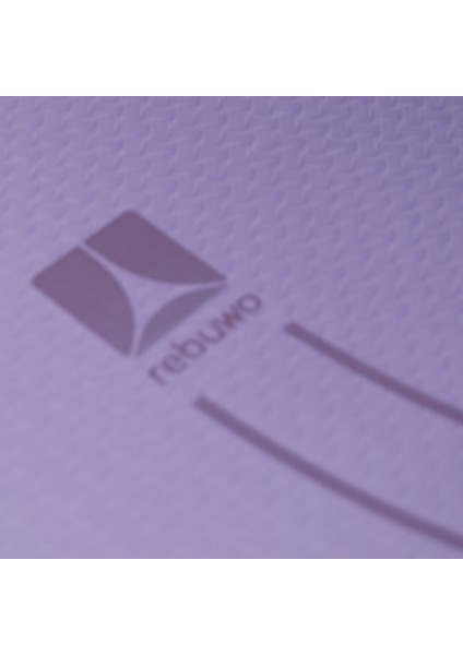 Çift Çizgi Tasarımlı Tpe Yoga Pilates Matı 8 mm Kaymaz Hafif Taşınabilir - Koyu Lila indirimleri