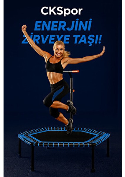 54 inç Tutunmalı Trambolin Mavi Renk Yüksek Taşıma Kapasitesi 120 kg ile Güvenli