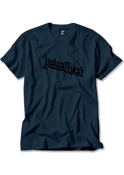 Judas Priest Logo Lacivert Tişört Liyada