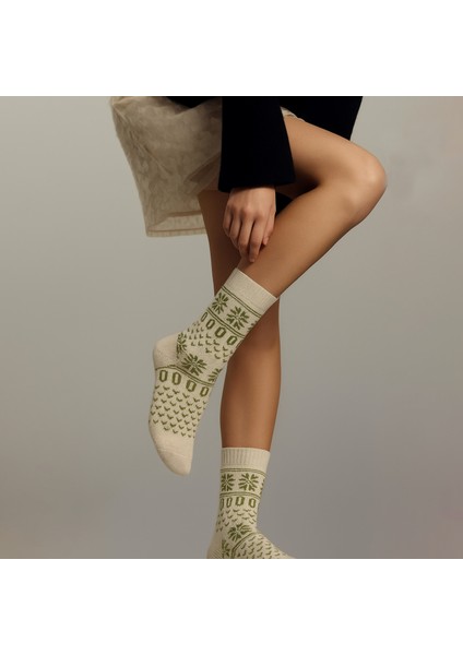 Kadın Orjinal Havlu Kışlık Yün Çorap (Bambu + Yün) Sonbahar Serisi modelleri