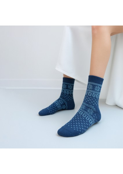 Kadın Orjinal Havlu Kışlık Yün Çorap (Bambu + Yün) Sonbahar Serisi fırsatları