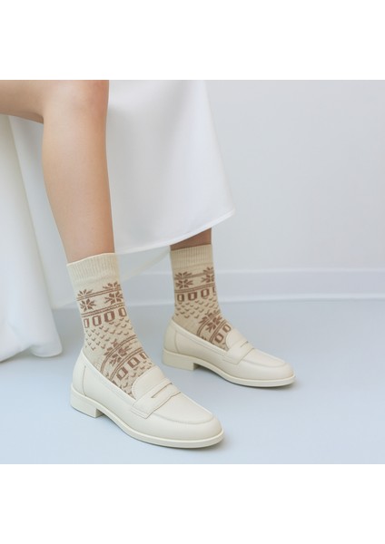 Kadın Orjinal Havlu Kışlık Yün Çorap (Bambu + Yün) Sonbahar Serisi indirimleri