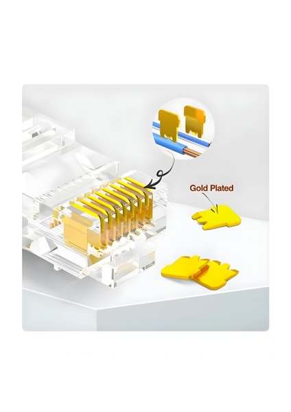 MN116F Cat6 Jack/20 Adet-Ez Yeni Nesil RJ45 Konnektör-8p/8c Açık Uçlu SOKET/RJ45 Jack modelleri