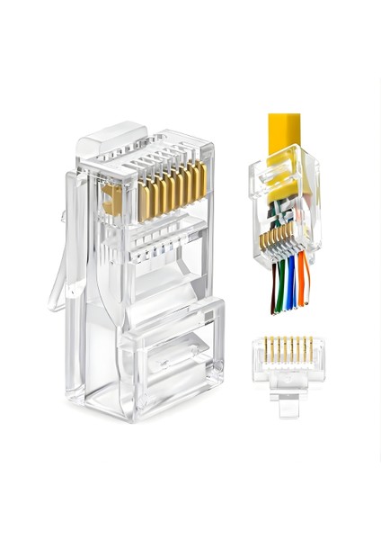 MN116F Cat6 Jack/20 Adet-Ez Yeni Nesil RJ45 Konnektör-8p/8c Açık Uçlu SOKET/RJ45 Jack fırsatları