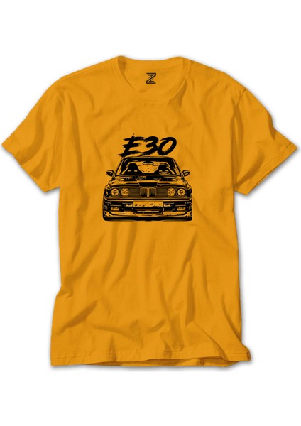 Bmw E30 Sketch Sarı Tişört Liyada