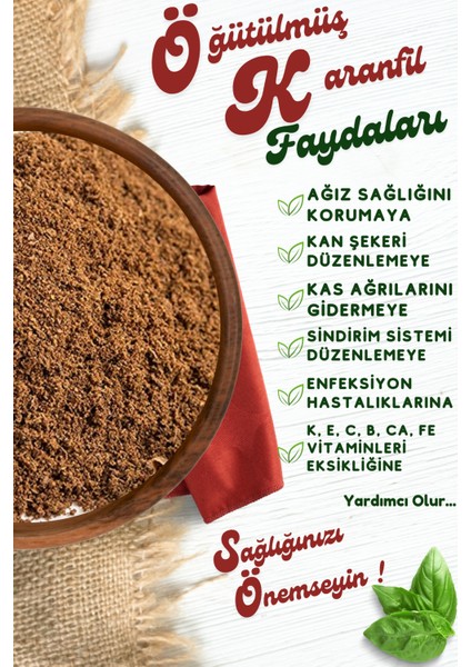 Yörem Afyon Isparta Yöresinden Keskin Kokulu Yağlı Öğütülmüş Toz Karanfil (Syzygium Aromaticum) | 55GR. fiyatları