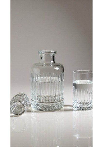 Oval Karaf-Sürahi ve 6 Parça Krsital Büyük Su Bardağı Seti modelleri