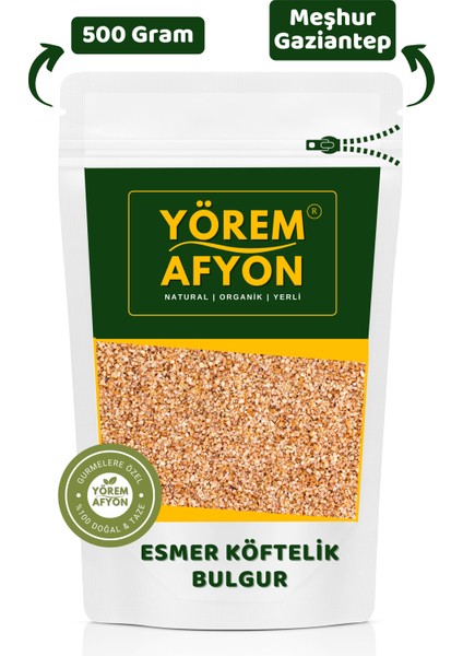 Yörem Afyon Meşhur Gaziantep Yeni Mahsul Organik Tarım Esmer Köftelik & Çiğköftelik Bulgur | 500GR.