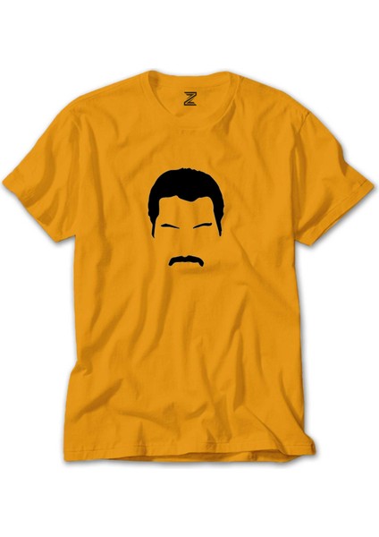 Queen Freddie Mercury Face Sarı Tişört Liyada