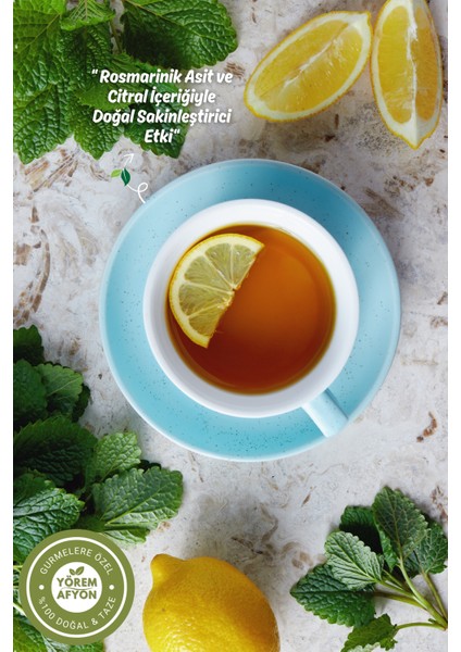 Yörem Afyon Meşhur Muğla Yeni Mahsul Güneşte Kurutulmuş Yaprak Limonlu Melisa Arı Otu | 30GR. fiyatları