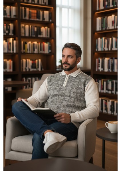 Erkek Çelik Örgü Kazayağı Model Gömlek Yaka Fermuarlı Polo Yaka Tüylenmeyen Triko Kışlık Baba Kazak modelleri