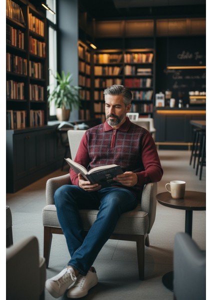 Erkek Çelik Örgü Kazayağı Model Gömlek Yaka Fermuarlı Polo Yaka Tüylenmeyen Triko Kışlık Baba Kazak modelleri