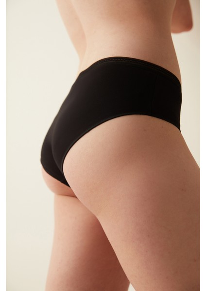 Easy Pamuklu Trim Siyah Hipster Külot