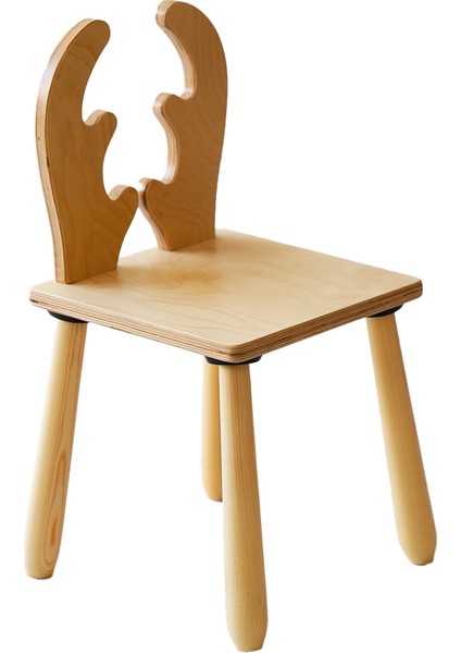 Doğal Ahşap Çocuk Sandalye Geyik fiyatları