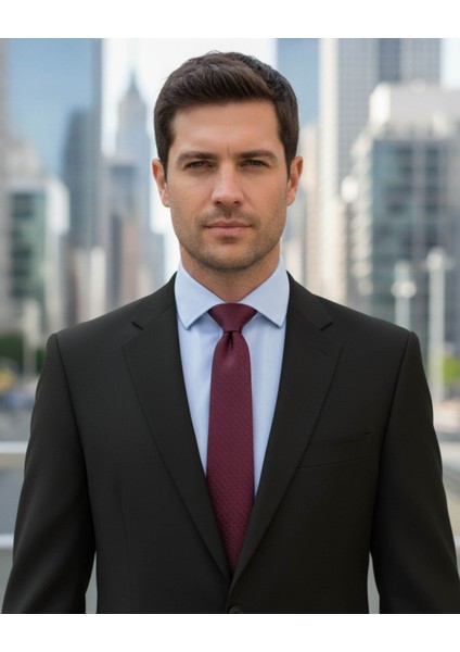 Bordo Desenli 7,5 cm Genişliğinde Ipek Kravat fırsatları