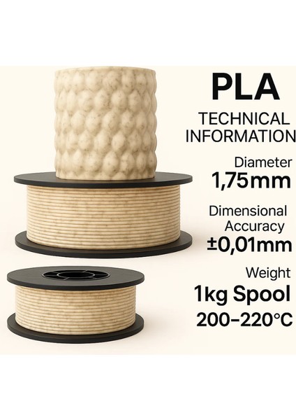 Pla+ Mermer Desenli Bej 3D Filament 1.75MM 1kg fiyatları