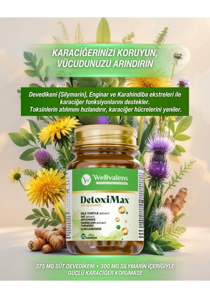 Detoximax 30 Kapsül – Karaciğer ve Sindirim Desteği, Bitkisel Detoks Takviyesi fırsatları