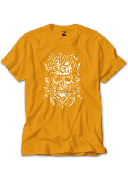 Slayer Soilder Skull Sarı Tişört Liyada