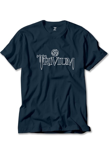 Trivium Logo Type Lacivert Tişört Liyada