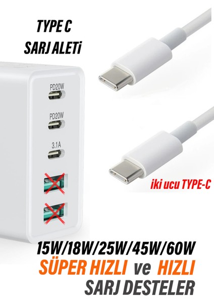 Type-C Usb-C Şarj Data Kablosu 60w Süper Hızlı Şarj destekler indirimleri