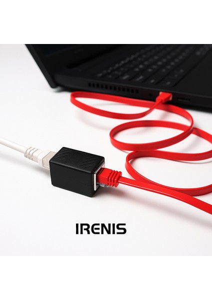 50 cm Cat6 Kablo Uzatma Seti, Yassı Ethernet Kablo ve Ekleyici