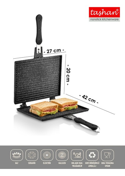 Maxi Ocak Üstü Döküm Granit Tost Makinesi fiyatları