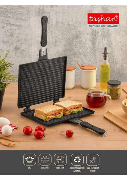 Maxi Ocak Üstü Döküm Granit Tost Makinesi modelleri