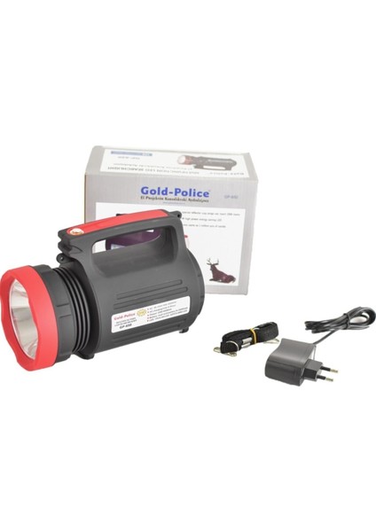 GP-650 Şarj Edilebilir El Projektörü (Powerbanklı)