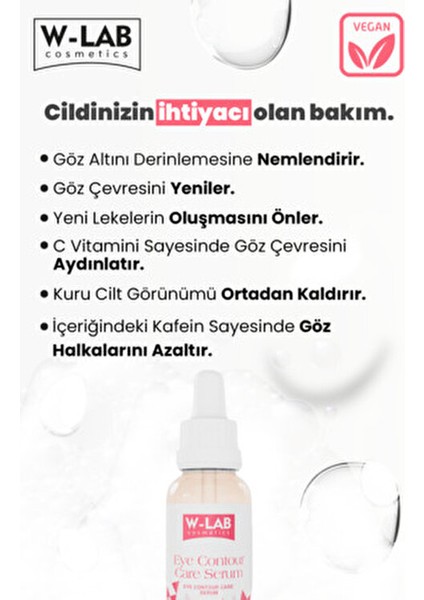 Kozmetik Göz Çevresi Serumu Cilt Nemlendirici Etki 30 ml Aydınlık Görünüm İçin indirimleri