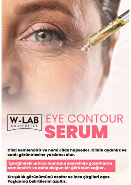 Kozmetik Göz Çevresi Serumu Cilt Nemlendirici Etki 30 ml Aydınlık Görünüm İçin