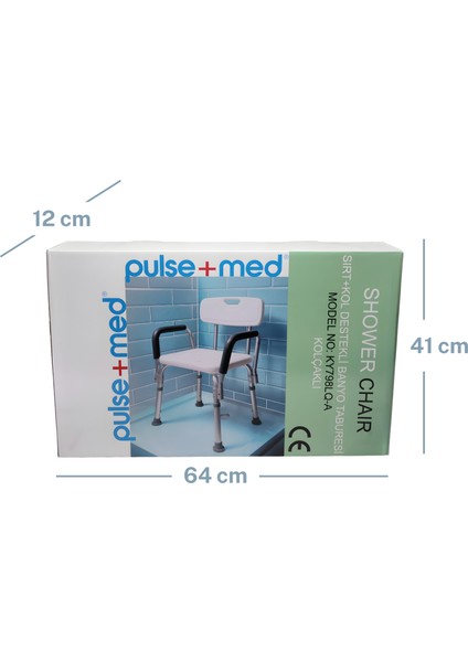 Sırt Destekli ve Kolçaklı Banyosandalyesi