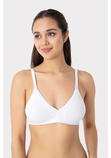 3 Adet Beyaz Kadın Pamuklu Emzirme Sütyeni Balensiz Hamile Lohusa Esnek Yumuşak Kumaş modelleri