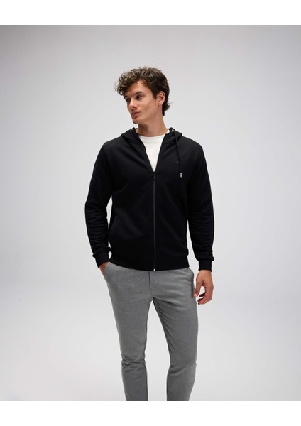Erkek Fermuarlı Kapüşonlu Sweat EM555-BK fiyatları