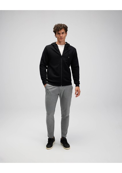 Erkek Fermuarlı Kapüşonlu Sweat EM555-BK indirimleri