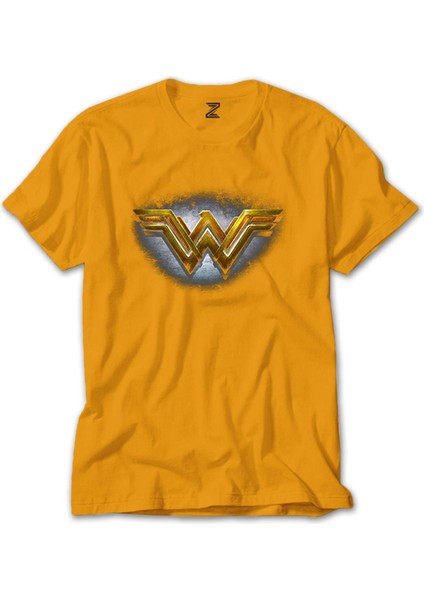 Wondr Woman Gold Logo Sarı Tişört Liyada
