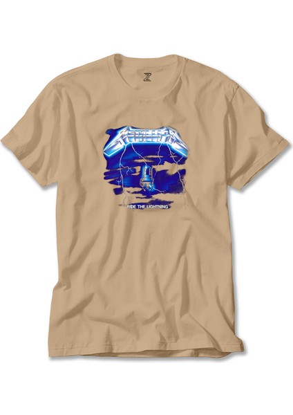 Metallica Ride The Lightning Krem Tişört Liyada