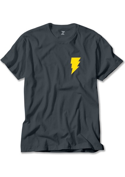 Black Adam Yellow Logo Füme Tişört Liyada