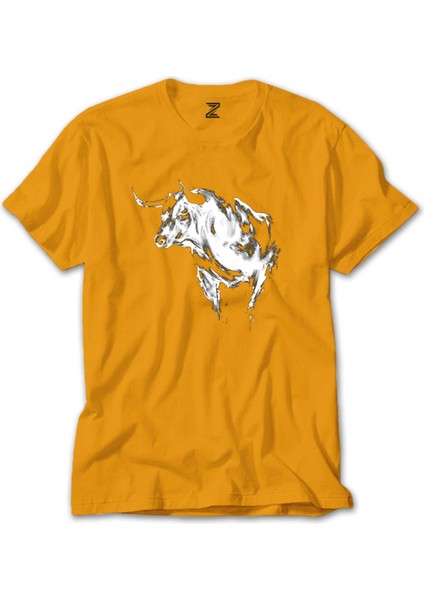 Boğa Silüet Sarı Tişört Liyada