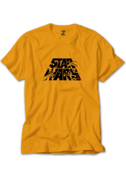 Star Wars Logo 3 Sarı Tişört Liyada