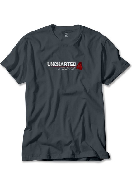 Uncharted 4 Logo Füme Tişört Liyada