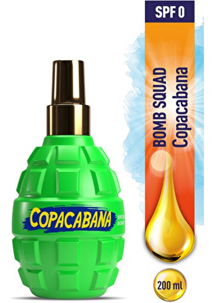 Copacabana Bronzlaştırıcı Yağ 0 SPF 200 ml Güneşlenme İçin İdeal modelleri