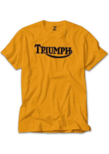 Triumph Motorcycles Logo Sarı Tişört Liyada