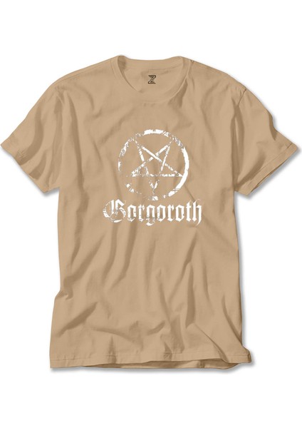 Gorgoroth Pentagram Krem Tişört Liyada