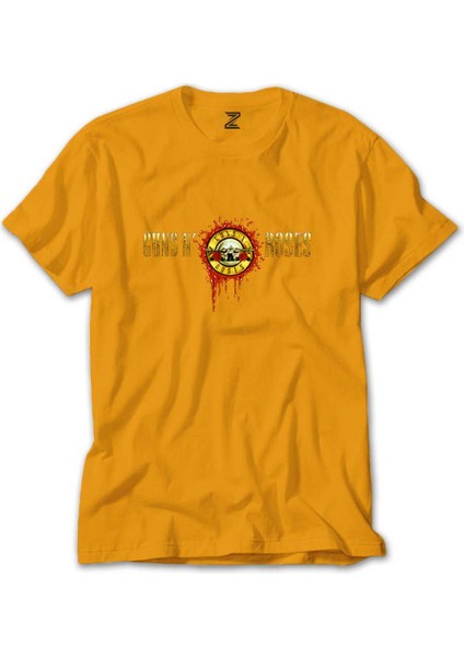 Guns N Roses Drops Logo Sarı Tişört Liyada