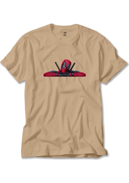 Deadpool Comics Krem Tişört Liyada