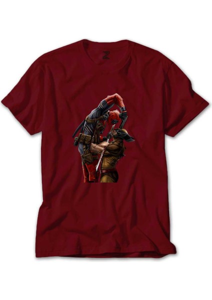 Deadpool Wolverine Kırmızı Tişört Liyada