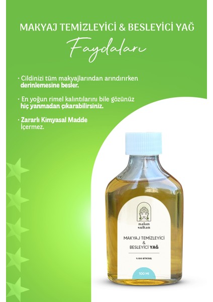 | Bitkisel Hindistan Cevizi Yağlı Besleyici Makyaj Temizleme Yağı, Göz Yakmayan Formül, Parfümsüz (100 ml) indirimleri