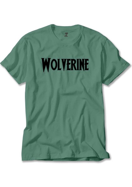 Wolverine Text Yeşil Tişört Liyada